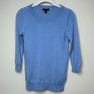 J.Crew 100% Merino Wool Tippi Crewneck Pullover Sweater Size XXS Preppy